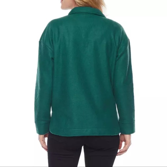 New Liz Claiborne Green Button Up Fleece Shacket Shirt Size 2T - Picture 2 of 11